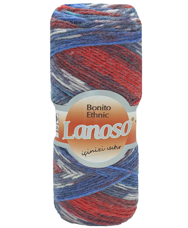Bonito Ethnic - %49 Wool - %51 Acrylic - 300Mt/3Nm.- (100Gr)/(Pk:500Gr) 1207