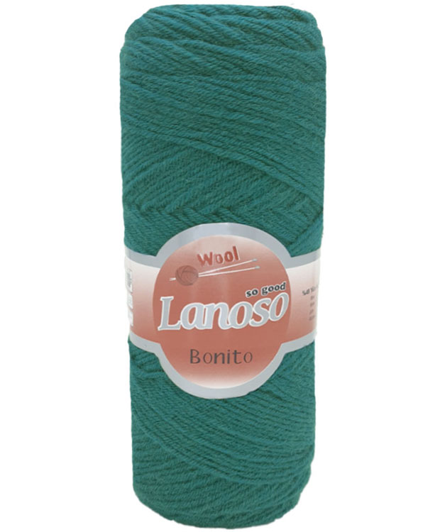 Bonito - %49 Wool - %51 Acrylic - 300Mt/3Nm.- (100Gr)/(Pk:500Gr) 917-Petrol Yeşili/Petrol Green